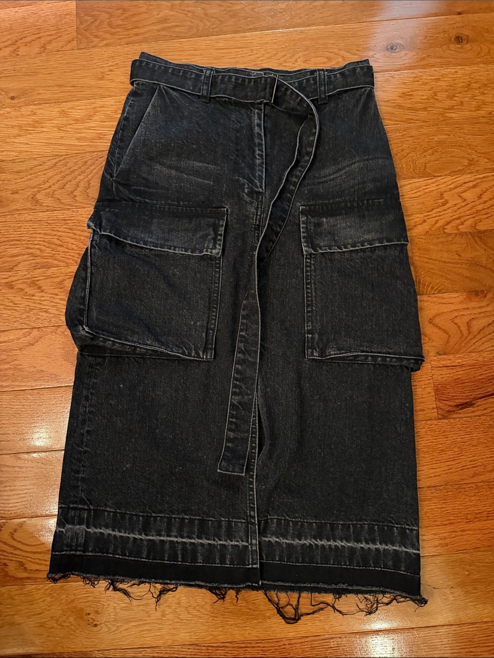 Sacai denim cargo skirt